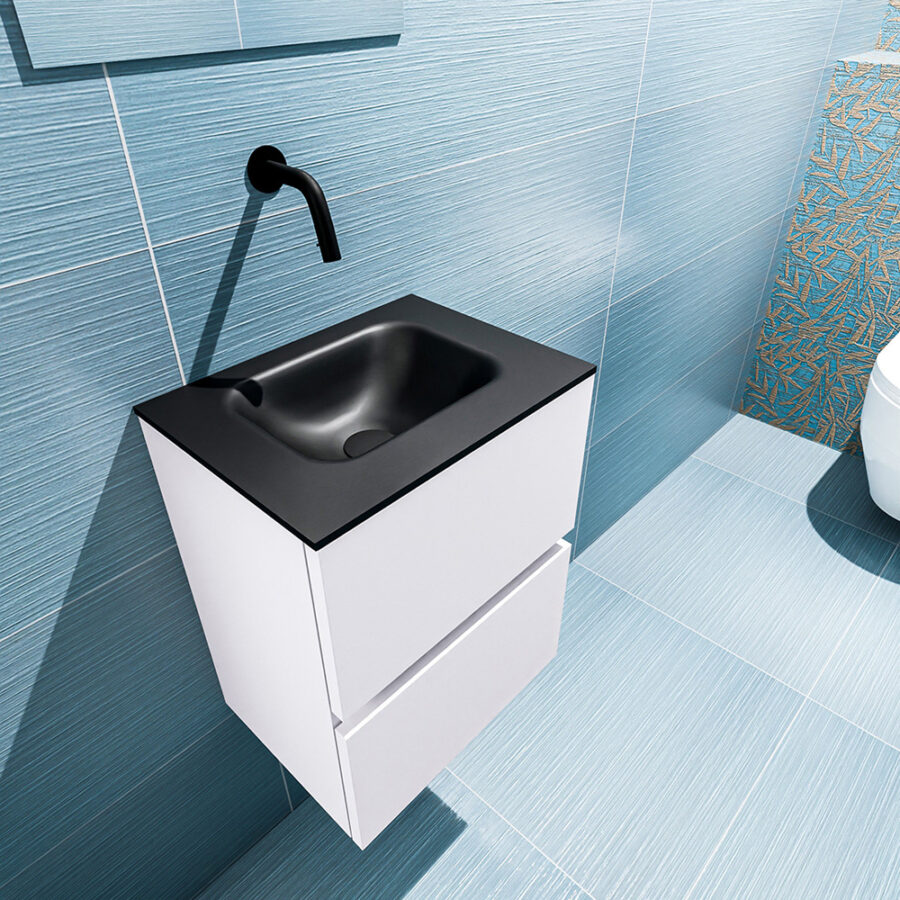 MONDIAZ ADA 40cm toiletmeubel cale. LEX wastafel urban positie midden. Zonder kraangat - Afbeelding 2