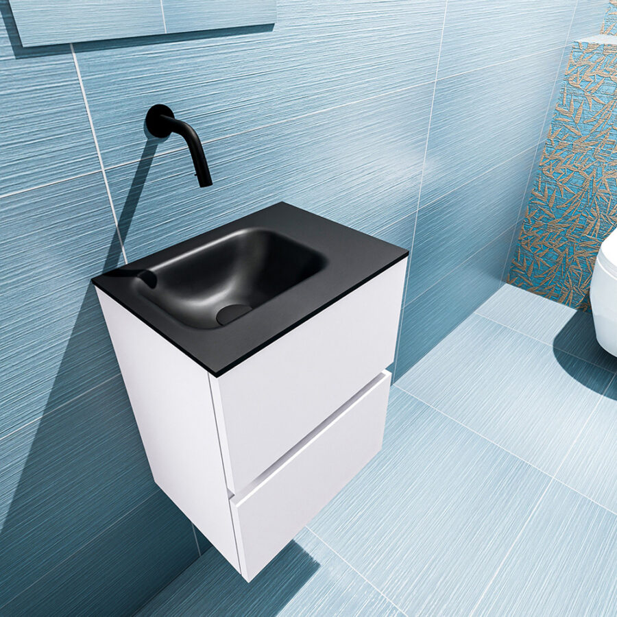 MONDIAZ ADA 40cm toiletmeubel cale. LEX wastafel urban positie links. Zonder kraangat - Afbeelding 2