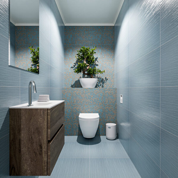 MONDIAZ ADA 60cm toiletmeubel dark brown. LEX wastafel talc positie links. Met 1 kraangat