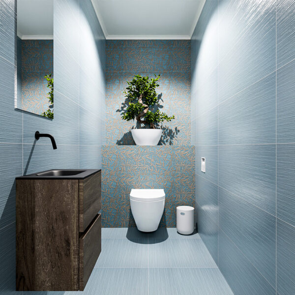 MONDIAZ ADA 40cm toiletmeubel dark brown. LEX wastafel urban positie midden. Zonder kraangat