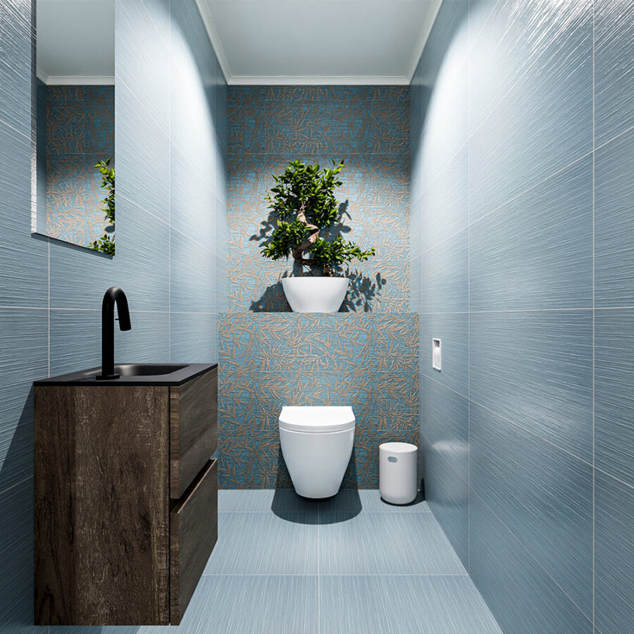 MONDIAZ ADA 40cm toiletmeubel dark brown. LEX wastafel urban positie rechts. Met 1 kraangat