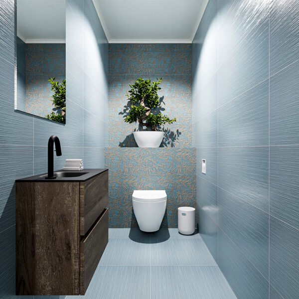 MONDIAZ ADA 60cm toiletmeubel dark brown. LEX wastafel urban positie links. Met 1 kraangat