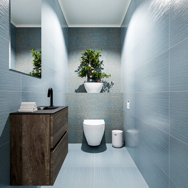 MONDIAZ ADA 60cm toiletmeubel dark brown. LEX wastafel urban positie rechts. Met 1 kraangat