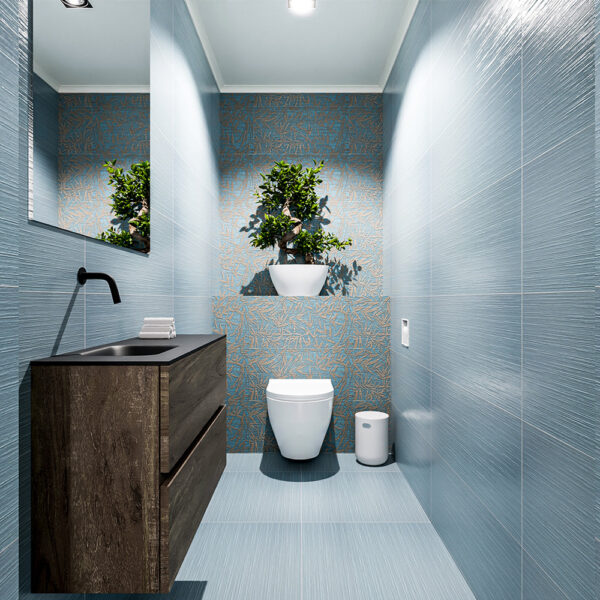 MONDIAZ ADA 80cm toiletmeubel dark brown. LEX wastafel urban positie links. Zonder kraangat