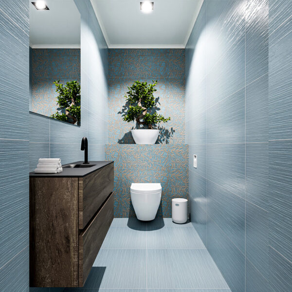 MONDIAZ ADA 100cm toiletmeubel dark brown. LEX wastafel urban positie midden. Met 1 kraangat