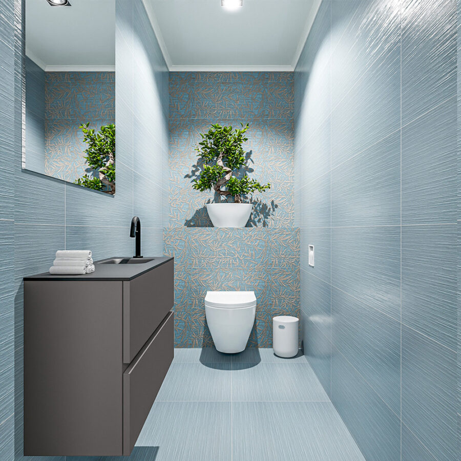 MONDIAZ ADA 80cm toiletmeubel dark grey. LEX wastafel urban positie rechts. Met 1 kraangat