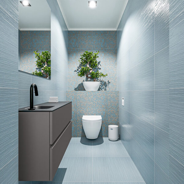 MONDIAZ ADA 100cm toiletmeubel dark grey. LEX wastafel urban positie links. Met 1 kraangat