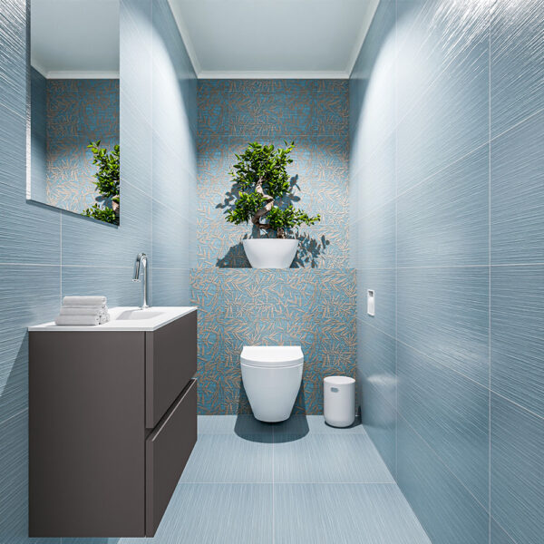 MONDIAZ ADA 60cm toiletmeubel dark grey. LEX wastafel talc positie midden. Met 1 kraangat