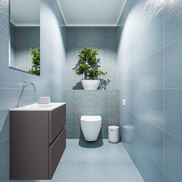 MONDIAZ ADA 60cm toiletmeubel dark grey. LEX wastafel talc positie links. Zonder kraangat