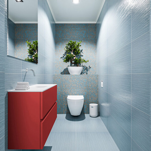MONDIAZ ADA 80cm toiletmeubel fire. LEX wastafel talc positie midden. Zonder kraangat