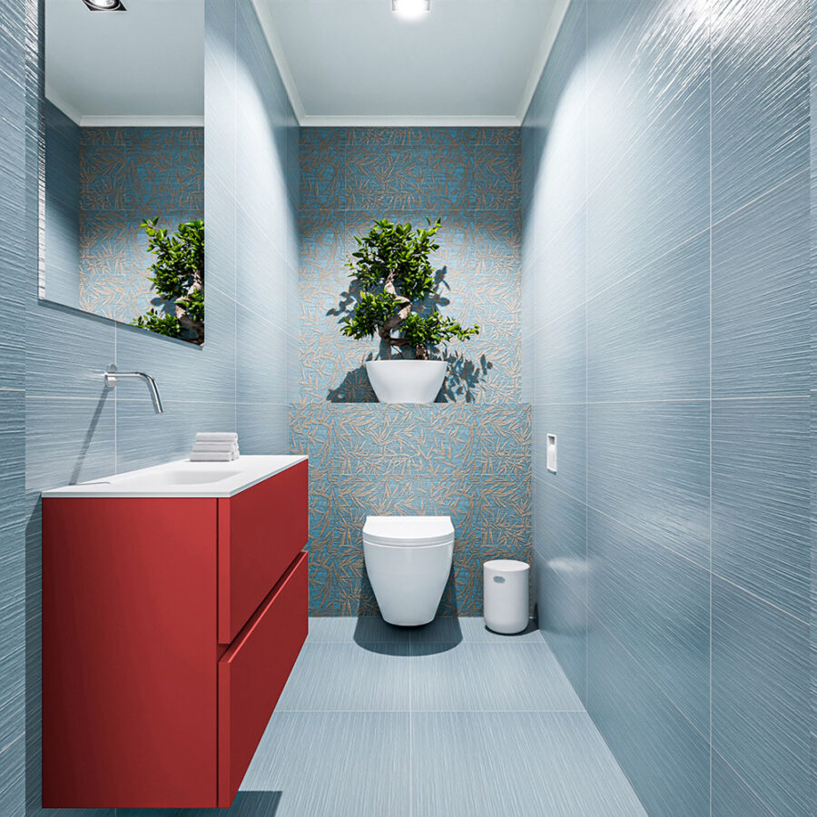 MONDIAZ ADA 80cm toiletmeubel fire. LEX wastafel talc positie links. Zonder kraangat
