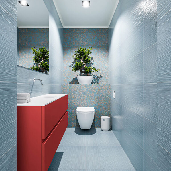 MONDIAZ ADA 120cm toiletmeubel fire. LEX wastafel talc positie midden. Zonder kraangat