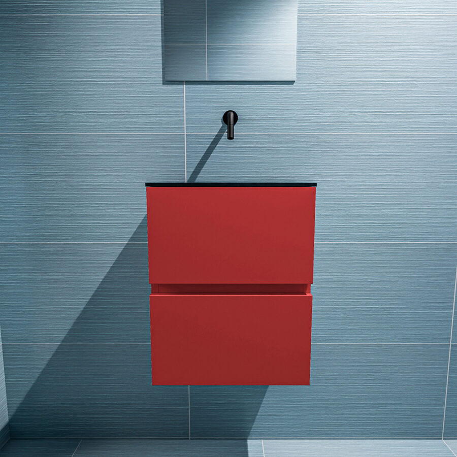 MONDIAZ ADA 40cm toiletmeubel fire. LEX wastafel urban positie midden. Zonder kraangat - Afbeelding 3