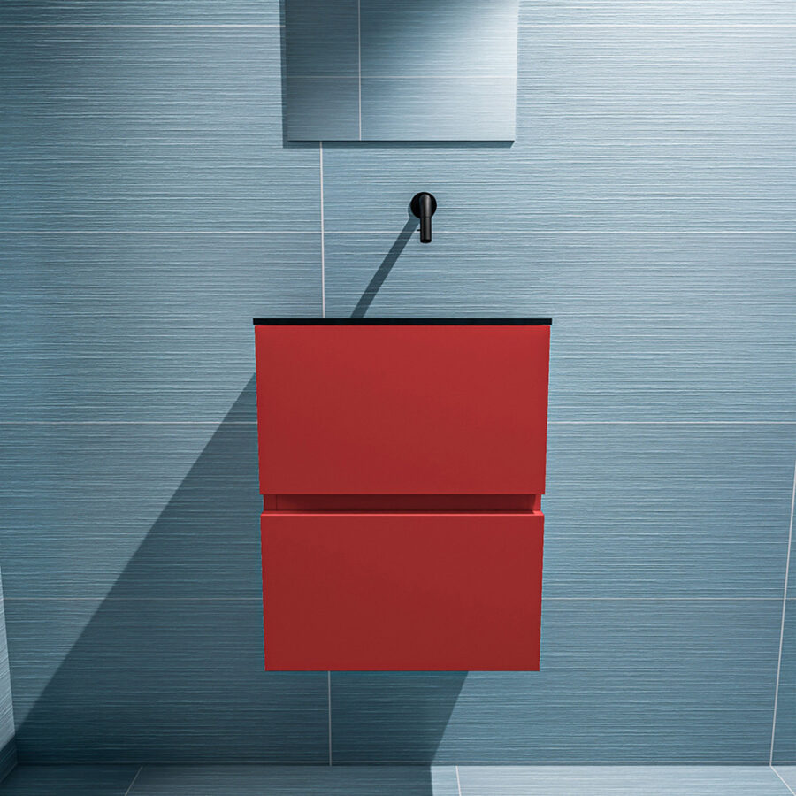 MONDIAZ ADA 40cm toiletmeubel fire. LEX wastafel urban positie rechts. Zonder kraangat - Afbeelding 3