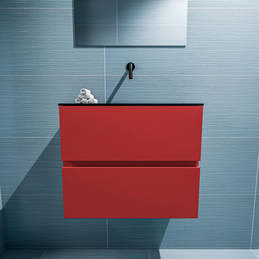 MONDIAZ ADA 60cm toiletmeubel fire. LEX wastafel urban positie midden. Zonder kraangat - Afbeelding 3