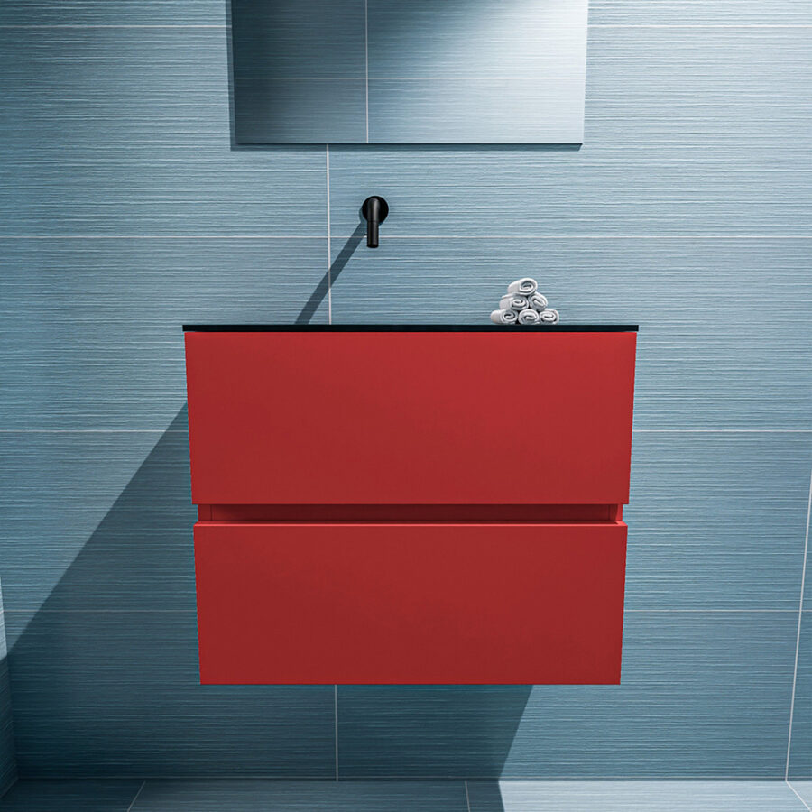 MONDIAZ ADA 60cm toiletmeubel fire. LEX wastafel urban positie links. Zonder kraangat - Afbeelding 3