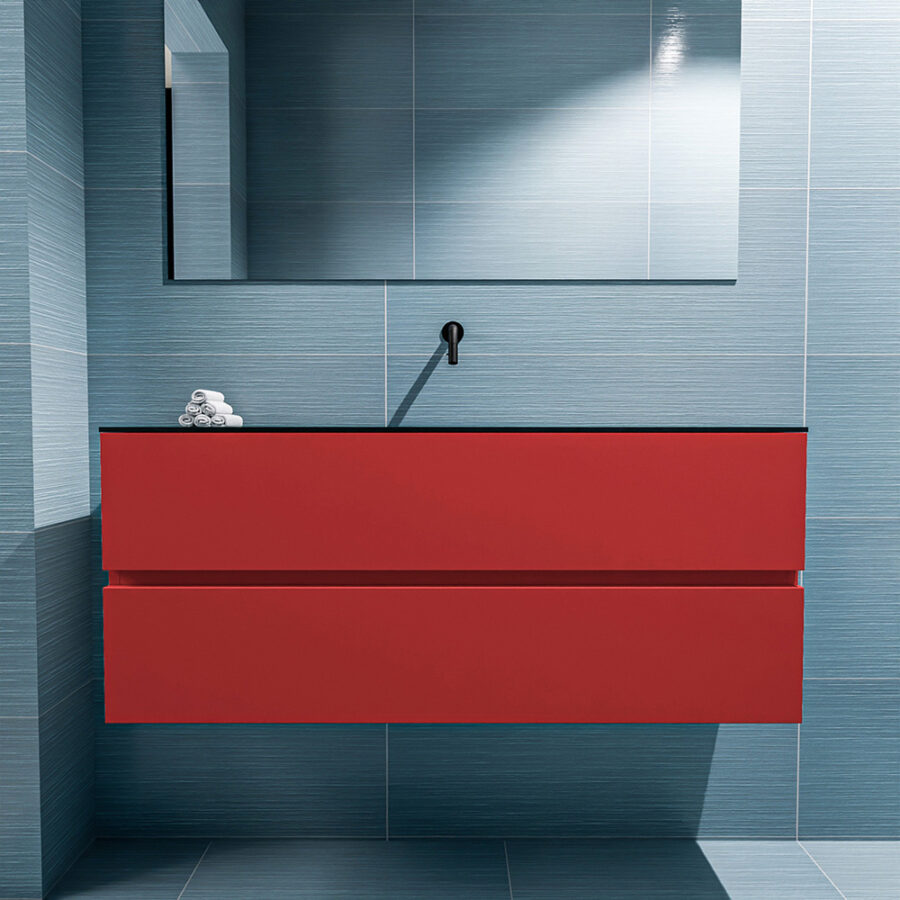 MONDIAZ ADA 120cm toiletmeubel fire. LEX wastafel urban positie midden. Zonder kraangat - Afbeelding 3