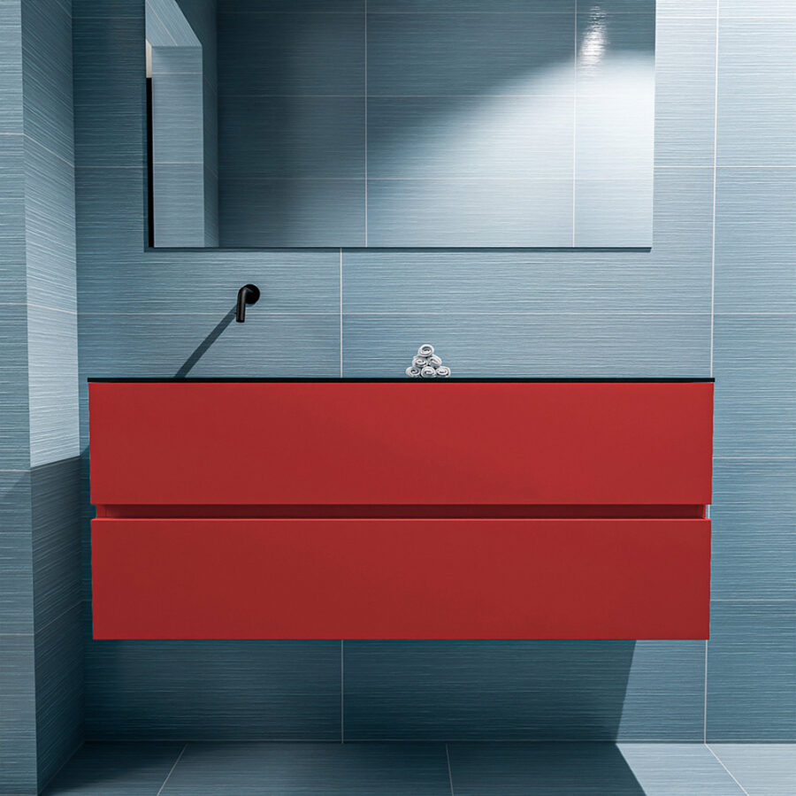 MONDIAZ ADA 120cm toiletmeubel fire. LEX wastafel urban positie links. Zonder kraangat - Afbeelding 3