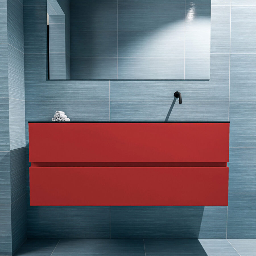 MONDIAZ ADA 120cm toiletmeubel fire. LEX wastafel urban positie rechts. Zonder kraangat - Afbeelding 3
