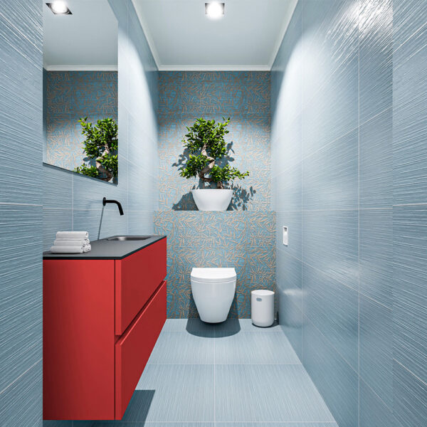 MONDIAZ ADA 100cm toiletmeubel fire. LEX wastafel urban positie rechts. Zonder kraangat