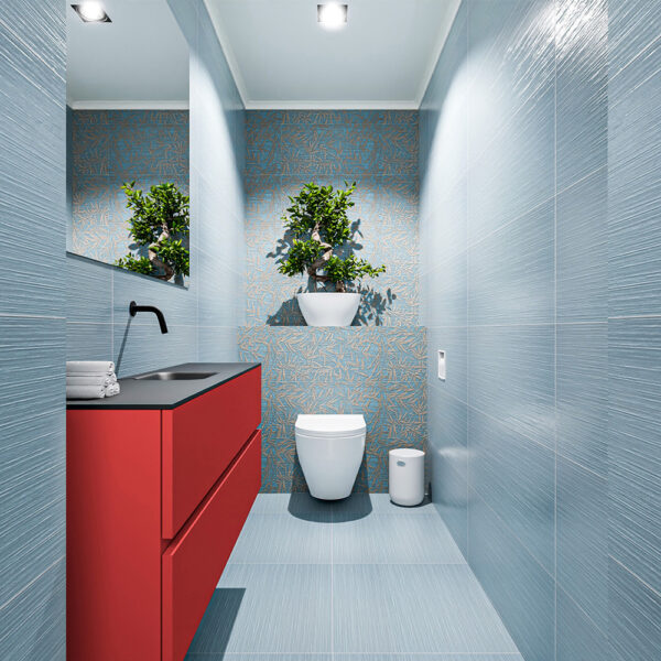 MONDIAZ ADA 120cm toiletmeubel fire. LEX wastafel urban positie midden. Zonder kraangat