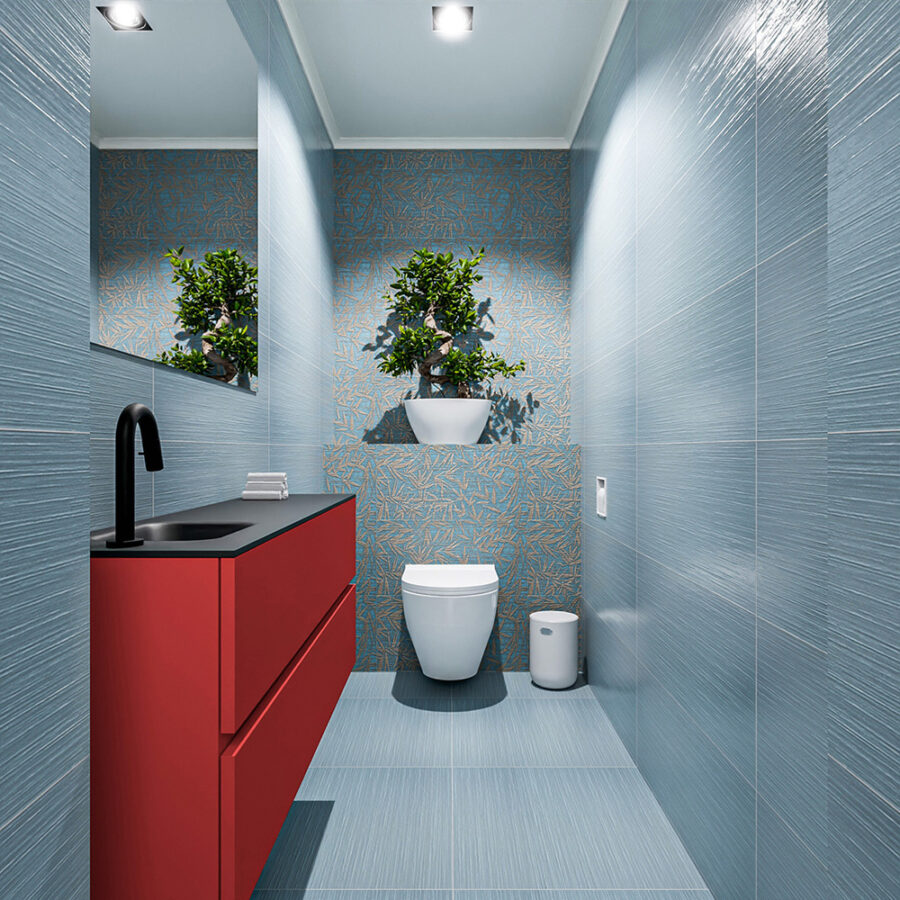 MONDIAZ ADA 120cm toiletmeubel fire. LEX wastafel urban positie links. Met 1 kraangat