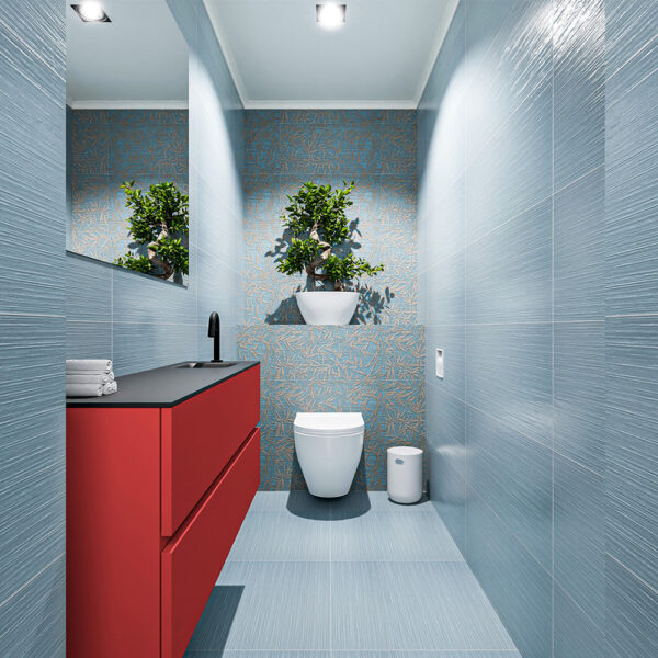 MONDIAZ ADA 120cm toiletmeubel fire. LEX wastafel urban positie rechts. Met 1 kraangat