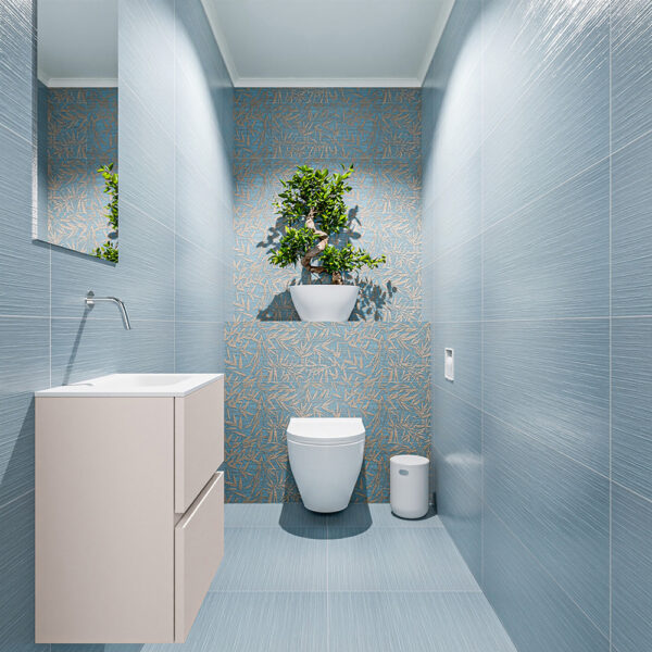 MONDIAZ ADA 40cm toiletmeubel linen. LEX wastafel talc positie rechts. Zonder kraangat