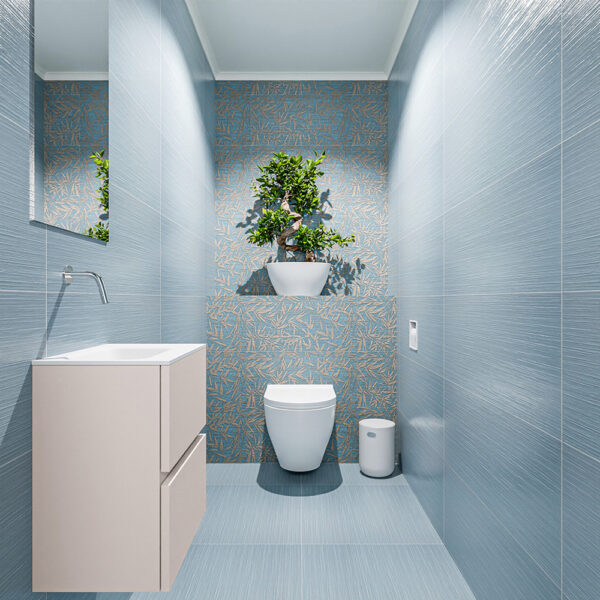 MONDIAZ ADA 40cm toiletmeubel linen. LEX wastafel talc positie links. Zonder kraangat