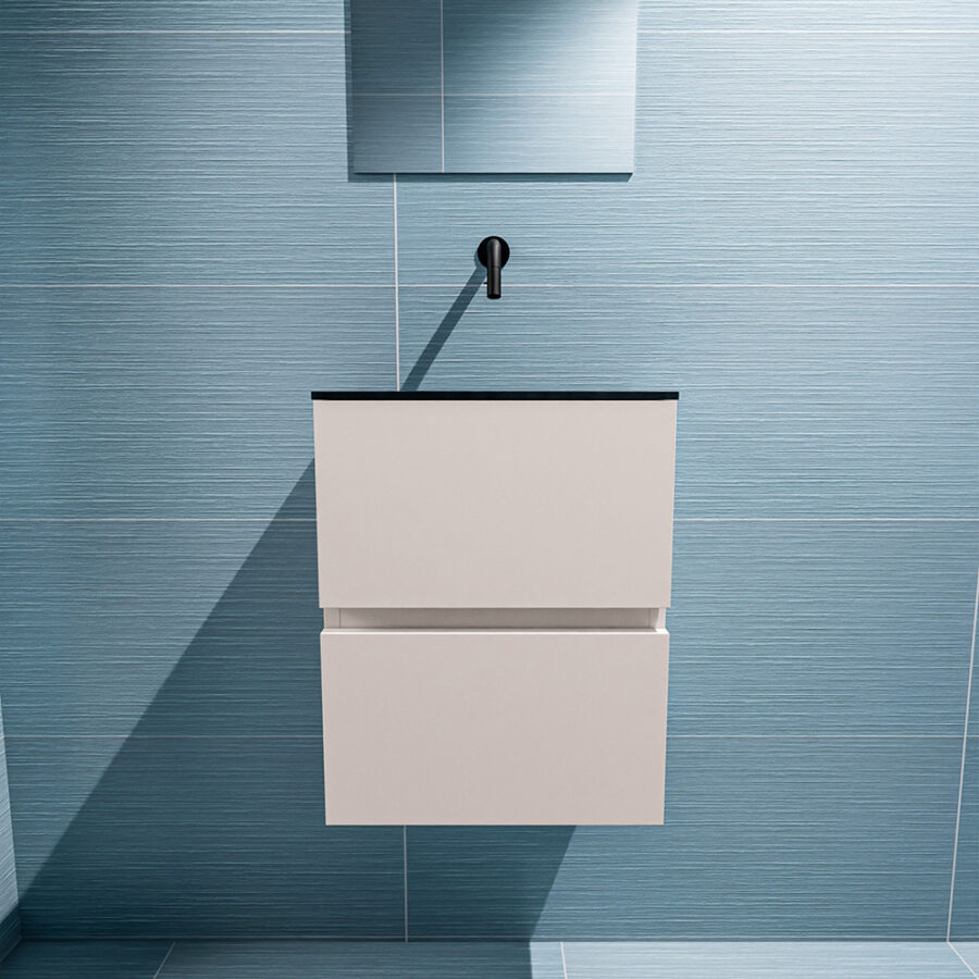 MONDIAZ ADA 40cm toiletmeubel linen. LEX wastafel urban positie midden. Zonder kraangat - Afbeelding 3