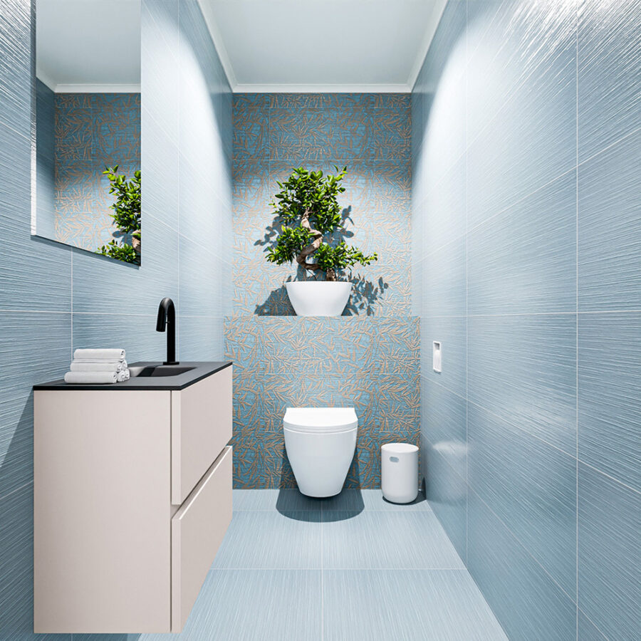 MONDIAZ ADA 60cm toiletmeubel linen. LEX wastafel urban positie midden. Met 1 kraangat