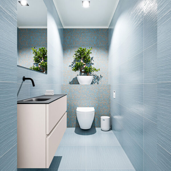 MONDIAZ ADA 100cm toiletmeubel linen. LEX wastafel urban positie links. Zonder kraangat