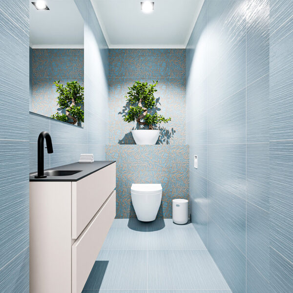 MONDIAZ ADA 120cm toiletmeubel linen. LEX wastafel urban positie links. Met 1 kraangat