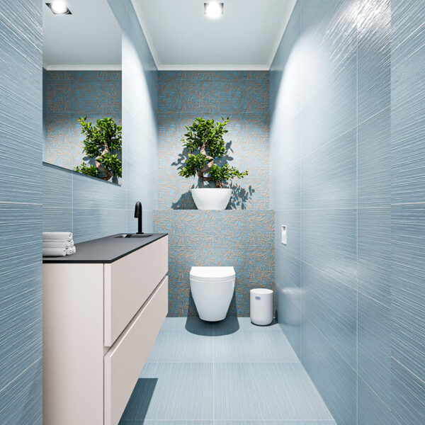 MONDIAZ ADA 120cm toiletmeubel linen. LEX wastafel urban positie rechts. Met 1 kraangat