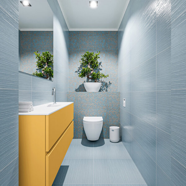 MONDIAZ ADA 120cm toiletmeubel ocher. LEX wastafel talc positie midden. Met 1 kraangat
