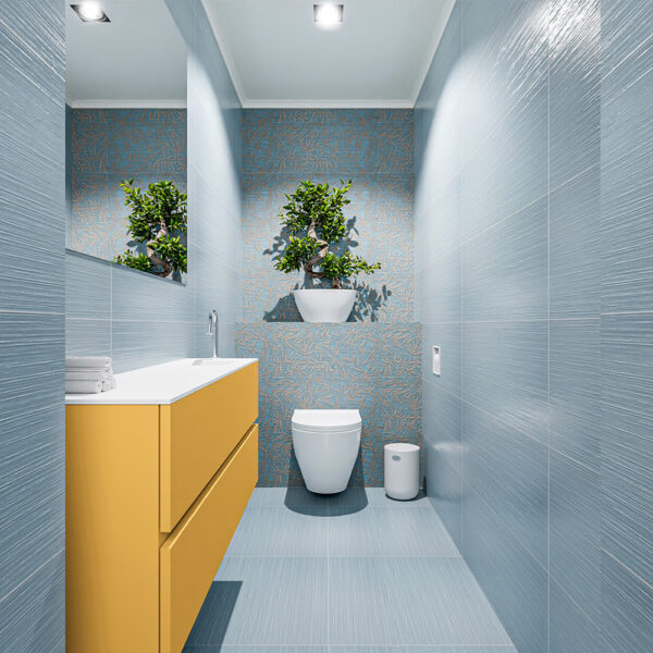 MONDIAZ ADA 120cm toiletmeubel ocher. LEX wastafel talc positie rechts. Met 1 kraangat