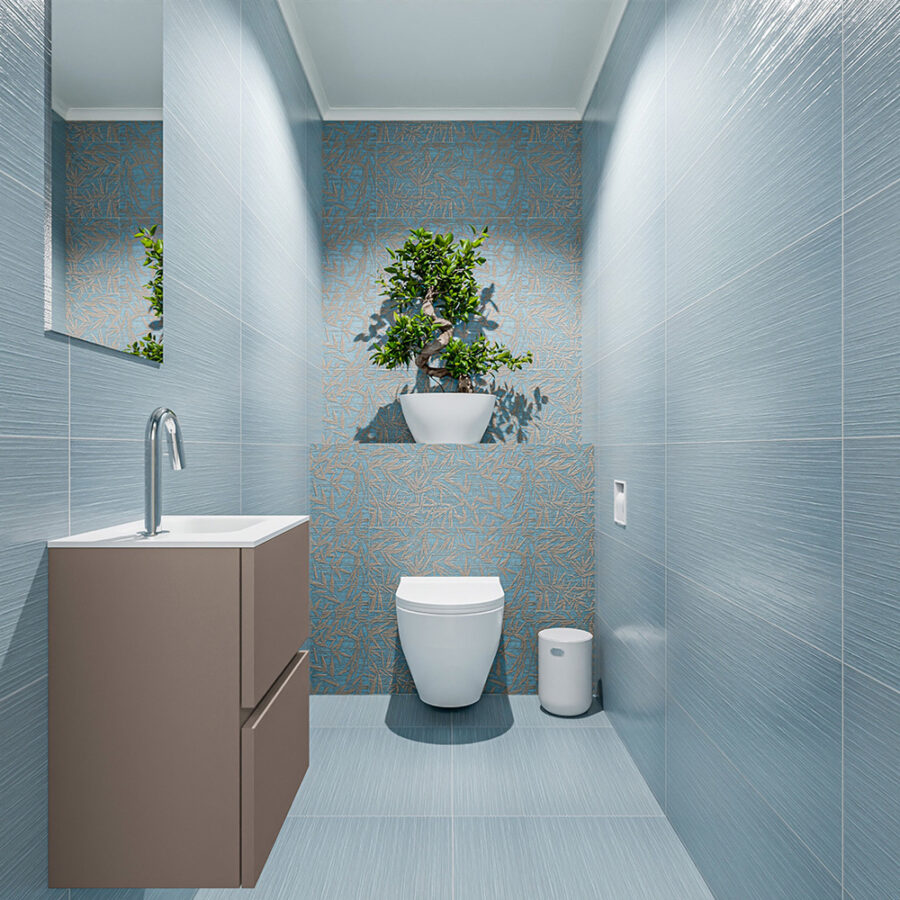 MONDIAZ ADA 40cm toiletmeubel smoke. LEX wastafel talc positie rechts. Met 1 kraangat