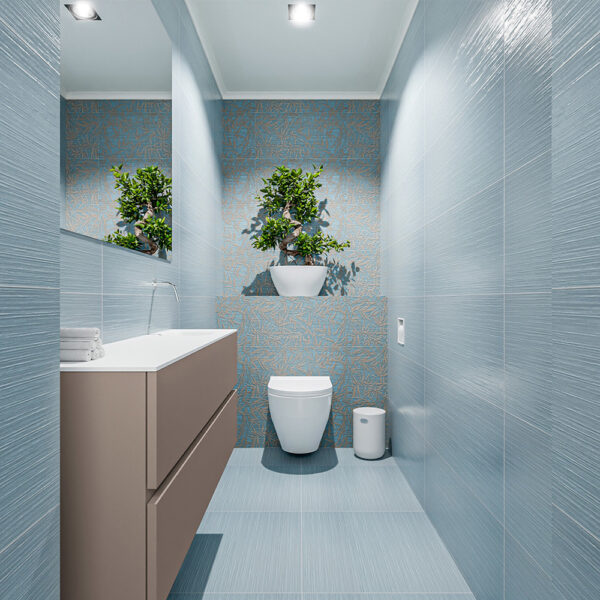 MONDIAZ ADA 120cm toiletmeubel smoke. LEX wastafel talc positie rechts. Zonder kraangat