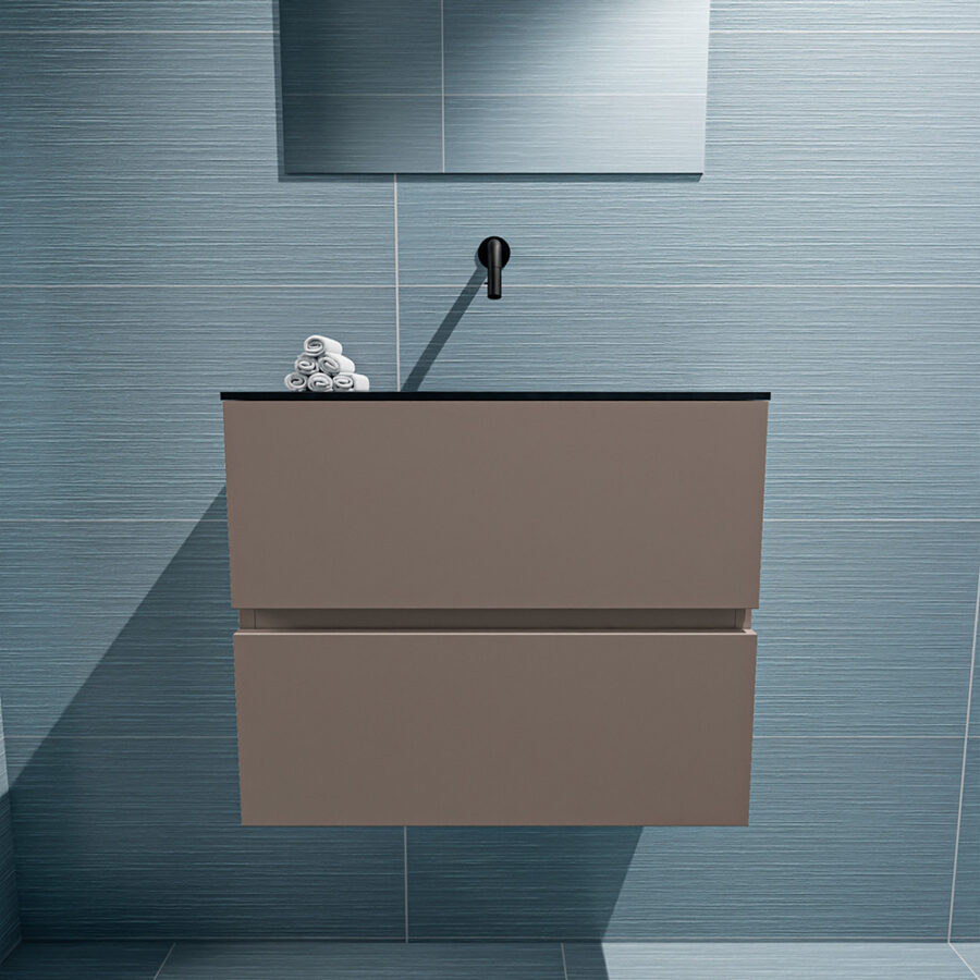 MONDIAZ ADA 60cm toiletmeubel smoke. LEX wastafel urban positie midden. Zonder kraangat - Afbeelding 3