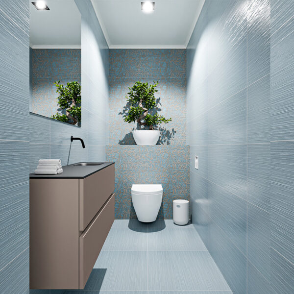 MONDIAZ ADA 100cm toiletmeubel smoke. LEX wastafel urban positie rechts. Zonder kraangat