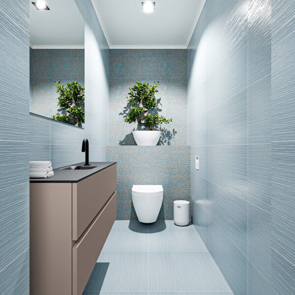 MONDIAZ ADA 120cm toiletmeubel smoke. LEX wastafel urban positie midden. Met 1 kraangat