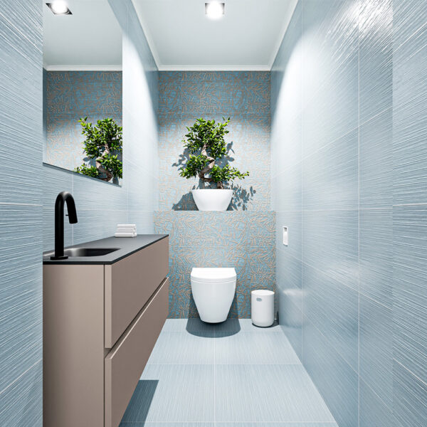 MONDIAZ ADA 120cm toiletmeubel smoke. LEX wastafel urban positie links. Met 1 kraangat