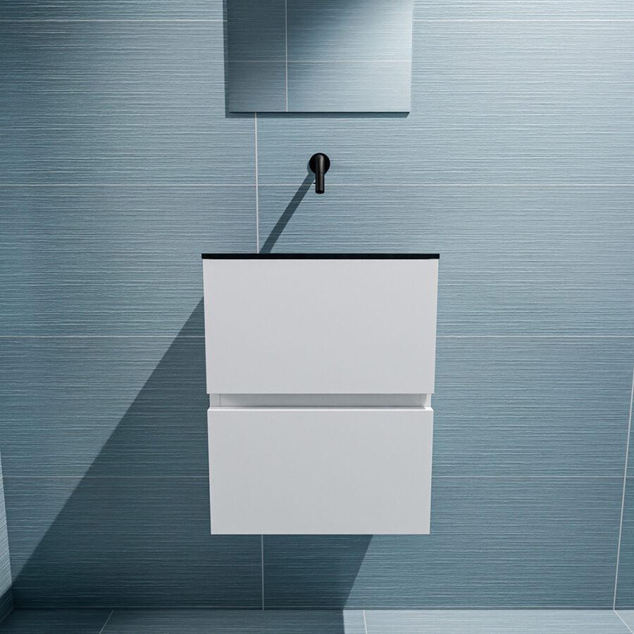 MONDIAZ ADA 40cm toiletmeubel talc. LEX wastafel urban positie midden. Zonder kraangat - Afbeelding 3