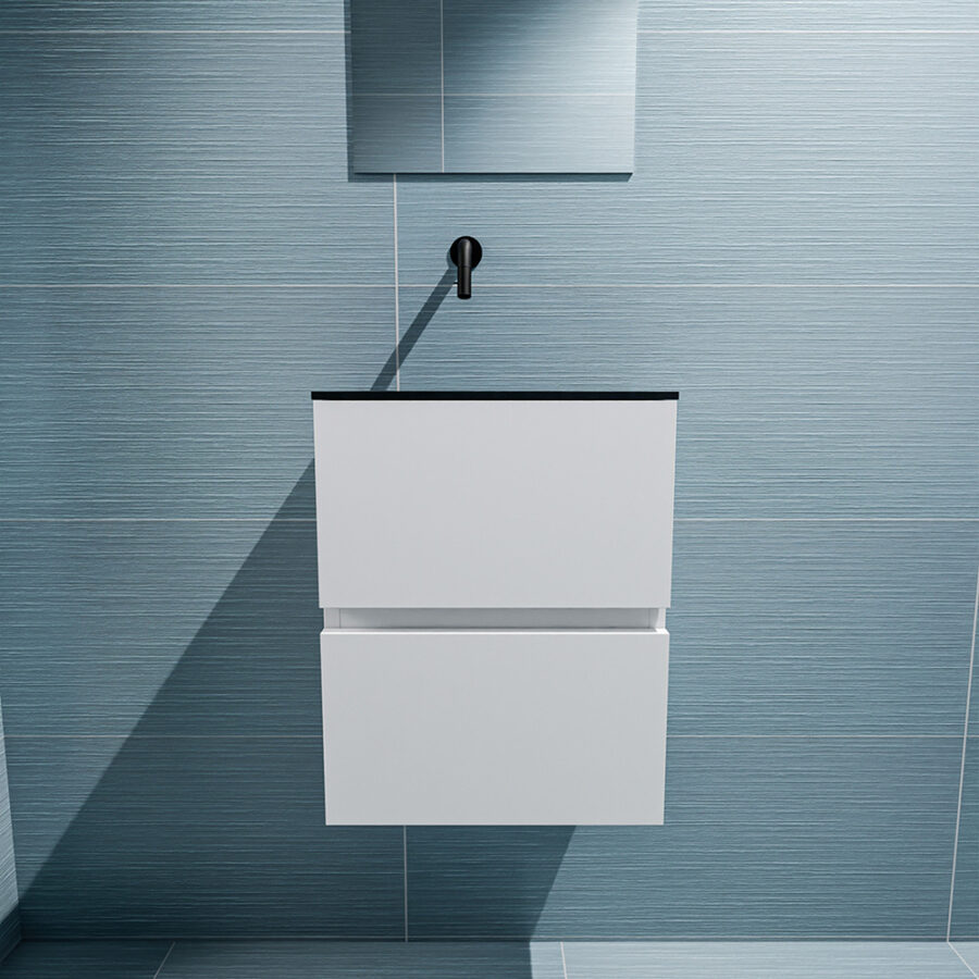 MONDIAZ ADA 40cm toiletmeubel talc. LEX wastafel urban positie links. Zonder kraangat - Afbeelding 3