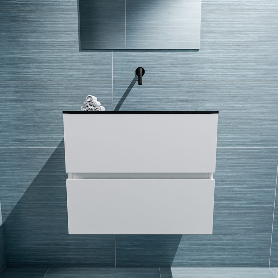 MONDIAZ ADA 60cm toiletmeubel talc. LEX wastafel urban positie midden. Zonder kraangat - Afbeelding 3