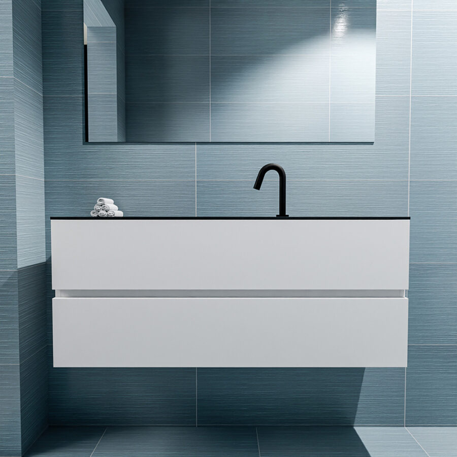 MONDIAZ ADA 120cm toiletmeubel talc. LEX wastafel urban positie midden. Met 1 kraangat - Afbeelding 3