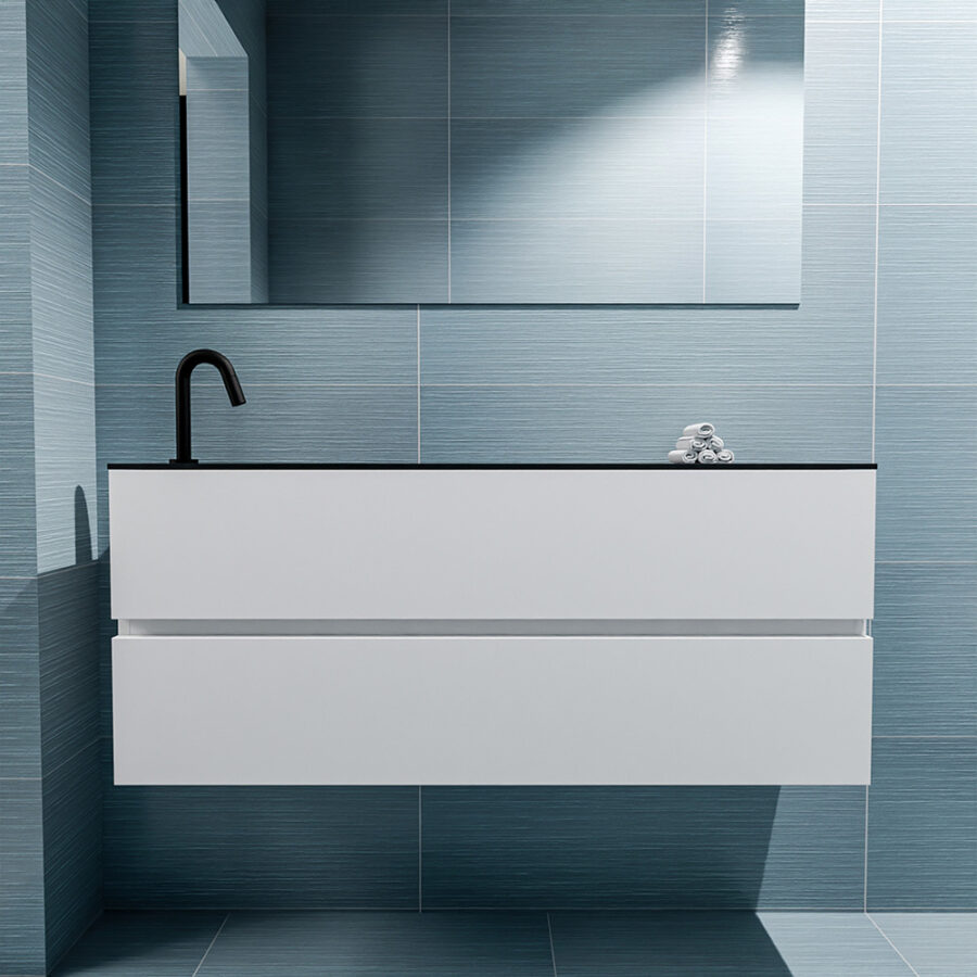 MONDIAZ ADA 120cm toiletmeubel talc. LEX wastafel urban positie links. Met 1 kraangat - Afbeelding 3