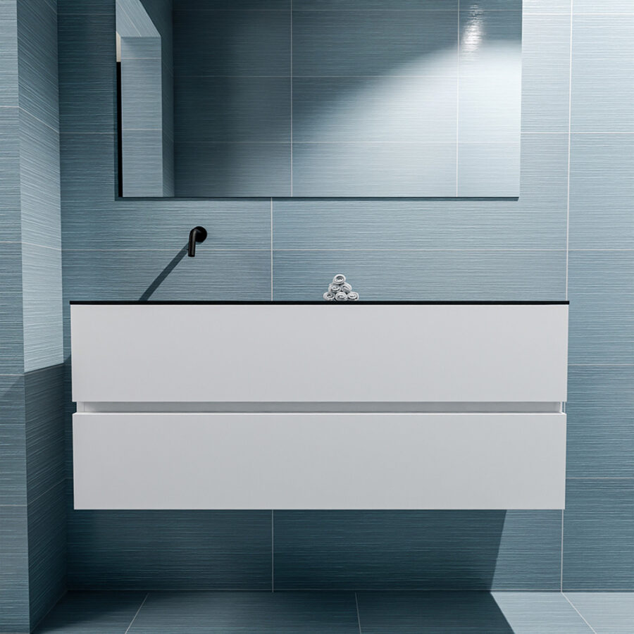 MONDIAZ ADA 120cm toiletmeubel talc. LEX wastafel urban positie links. Zonder kraangat - Afbeelding 3