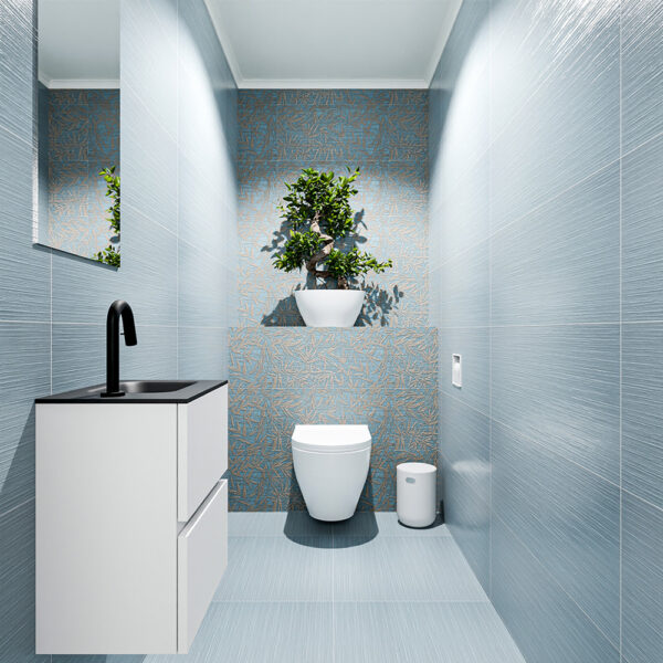 MONDIAZ ADA 40cm toiletmeubel talc. LEX wastafel urban positie rechts. Met 1 kraangat