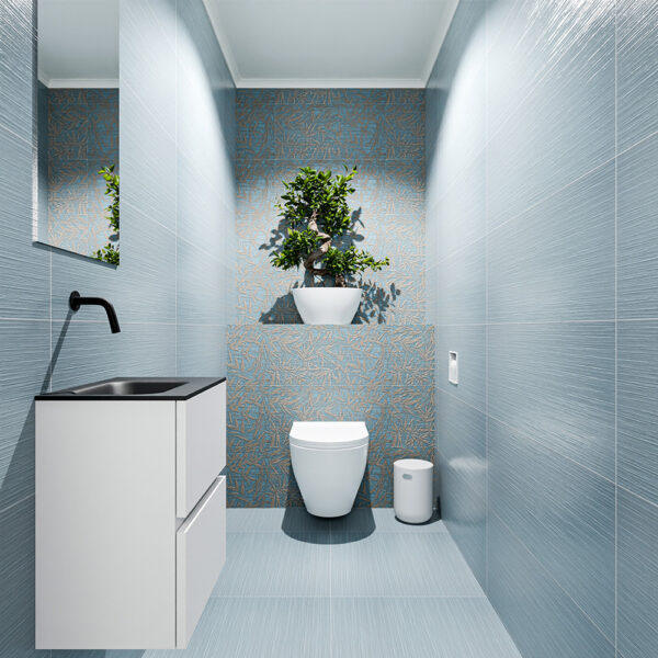 MONDIAZ ADA 40cm toiletmeubel talc. LEX wastafel urban positie links. Zonder kraangat